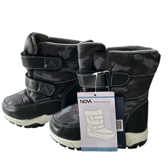 Nova‎ Mountain Kids Size 9 Snow Shoes Black NEW - Picture 2 of 5